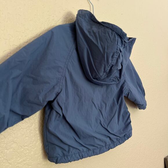 ZARA Baby Blue Hooded Windbreaker Jacket, Nylon, Lightweight Spring Outerwear - Picture 8 of 9